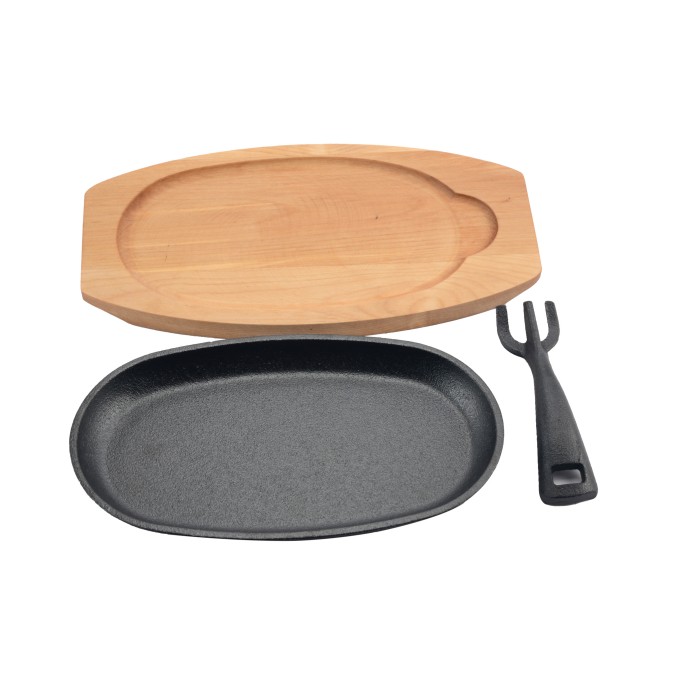 Voorgekruide gietijzeren Sizzling Plate