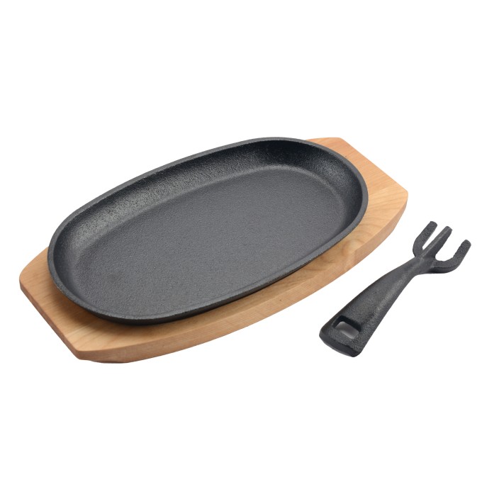 Voorgekruide gietijzeren Sizzling Plate