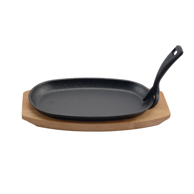 Voorgekruide gietijzeren Sizzling Plate