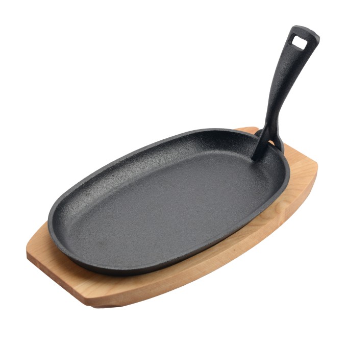Voorgekruide gietijzeren Sizzling Plate