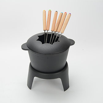 Gietijzeren fonduepan