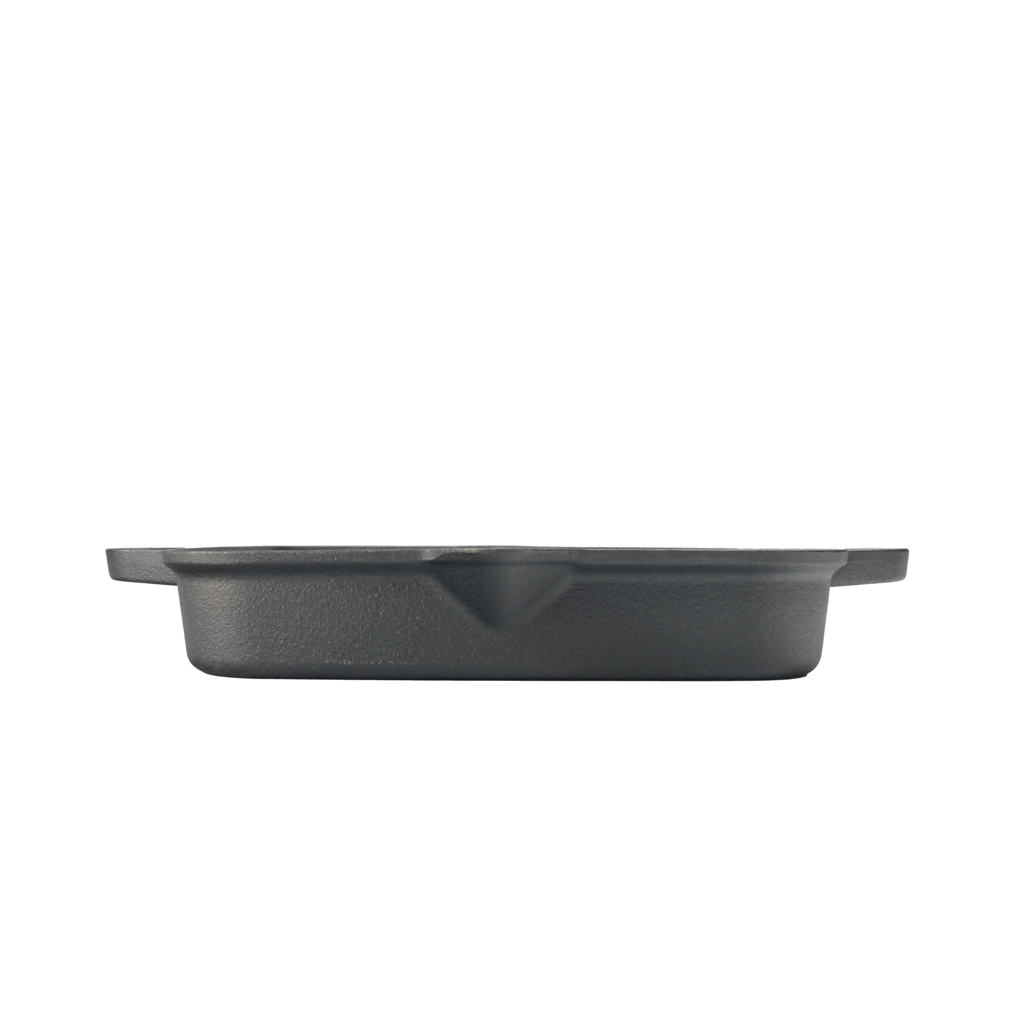 Voorgekruide vierkante gietijzeren grillpan van 30 cm