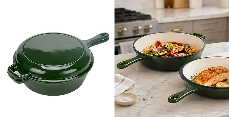 2-Gebruik geëmailleerde braadpan 