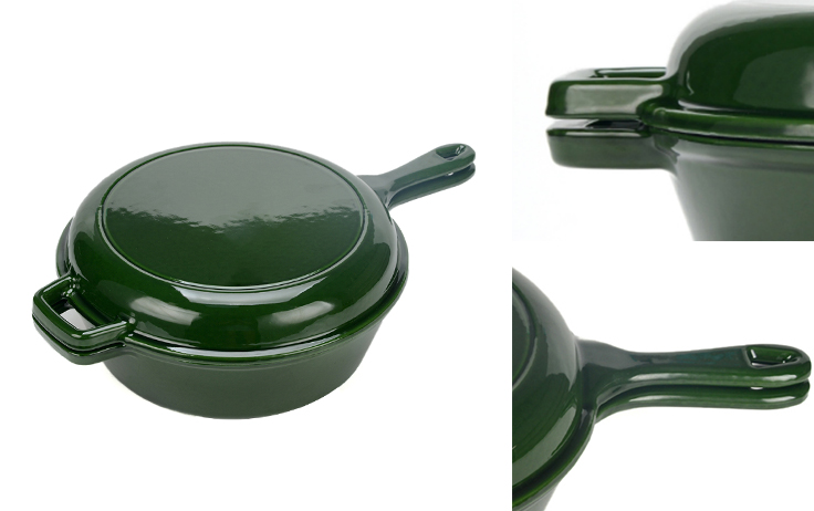 Ge&euml;mailleerde braadpan van 26 cm, voor 2 doeleinden