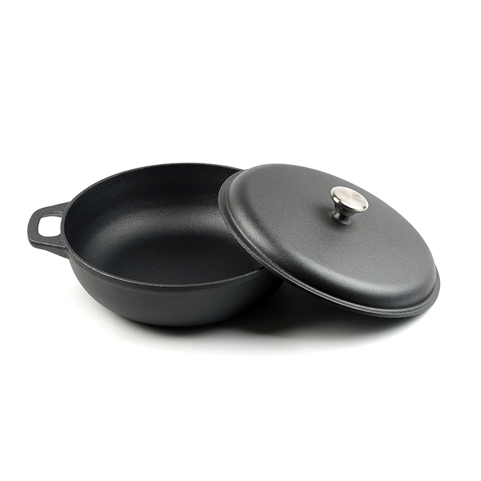 Voorgekruide gietijzeren braadpan van 31 cm