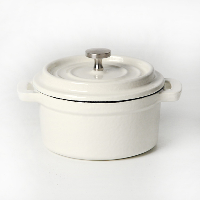 Gietijzeren ge&euml;mailleerde mini Dutch Oven