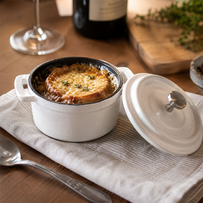Gietijzeren ge&euml;mailleerde mini Dutch Oven