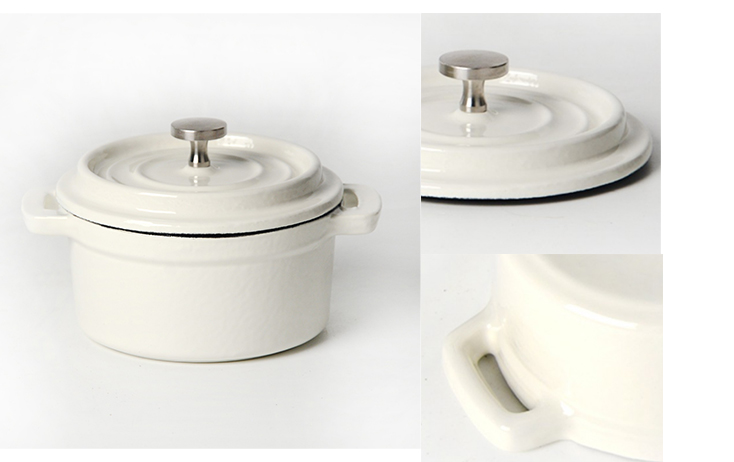 Gietijzeren ge&euml;mailleerde mini Dutch Oven