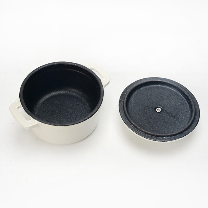 Gietijzeren ge&euml;mailleerde mini Dutch Oven