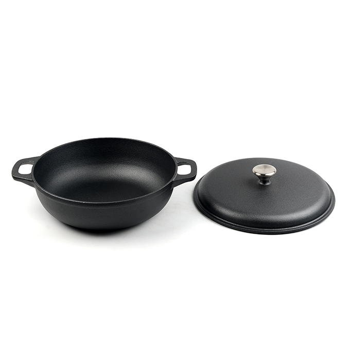 Voorgekruide gietijzeren braadpan van 31 cm
