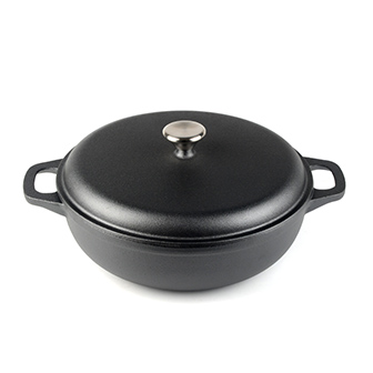 Voorgekruide gietijzeren braadpan van 31 cm