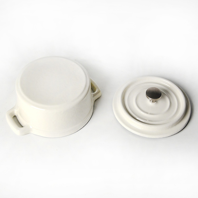 Gietijzeren ge&euml;mailleerde mini Dutch Oven