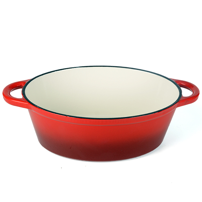 Ovale braadpan van ge&euml;mailleerd gietijzer, 20 cm