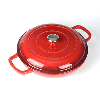 3 liter ge&euml;mailleerde gietijzeren braadpan