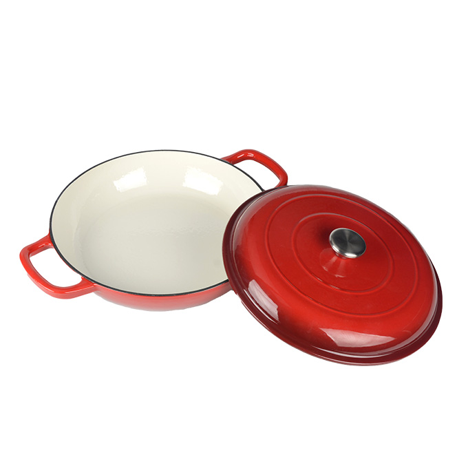 3 liter ge&euml;mailleerde gietijzeren braadpan