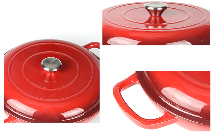 Ge&euml;mailleerde gietijzeren braadpan van 3 liter