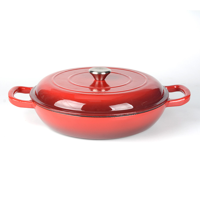 3 liter ge&euml;mailleerde gietijzeren braadpan