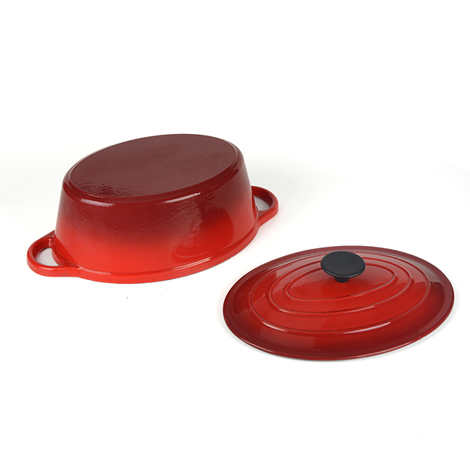 Ovale braadpan van ge&euml;mailleerd gietijzer, 20 cm