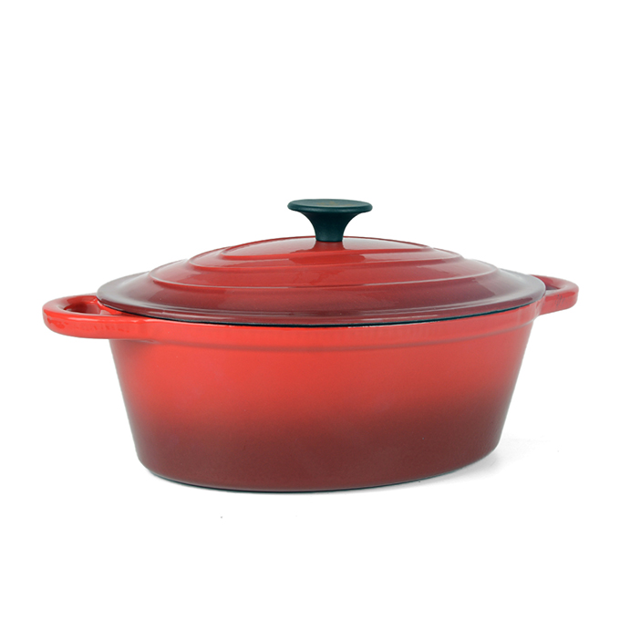 Ovale braadpan van ge&euml;mailleerd gietijzer, 20 cm