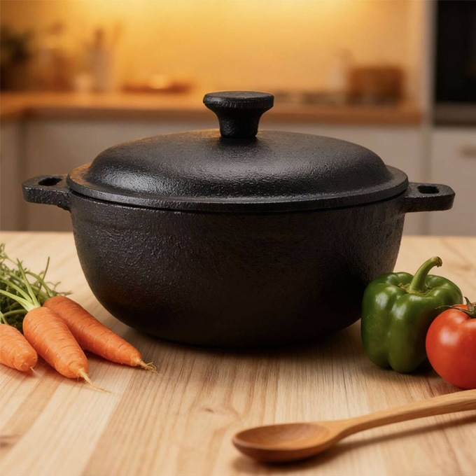 Gietijzeren Mini 10cm Dutch Oven Gietijzeren Cocotte