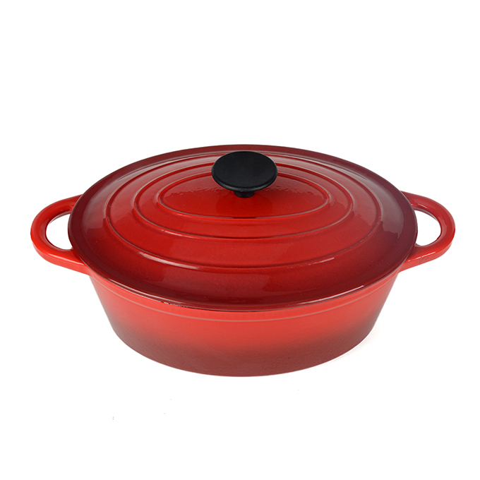 Ovale braadpan van ge&euml;mailleerd gietijzer, 20 cm