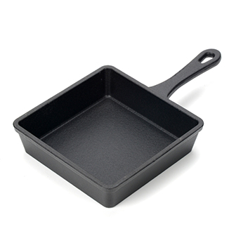 5,5-inch gietijzeren mini-vierkante koekenpan gietijzeren mini-koekenpan