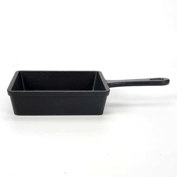 5,5-inch gietijzeren mini-vierkante koekenpan gietijzeren mini-koekenpan