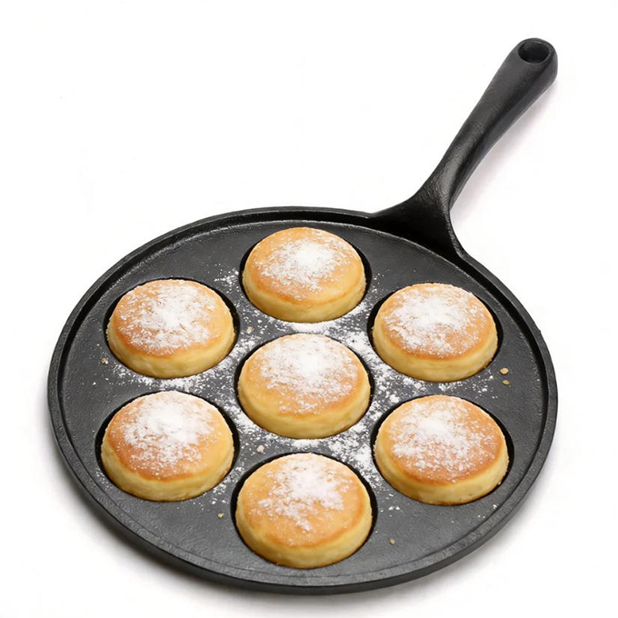 Gietijzeren meerdelige pannenkoekpan
