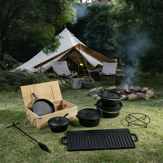 Camping Gietijzeren Kookgereiset