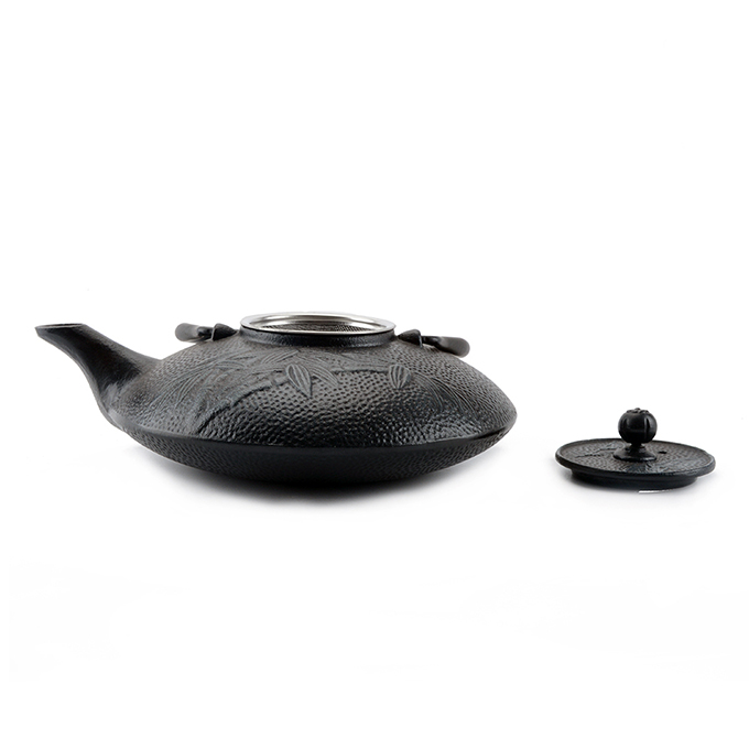 ZY0.8L Gietijzeren theepot met bamboepatroon