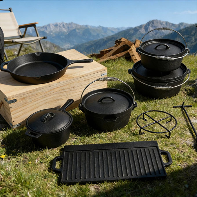 Camping Gietijzeren Kookgereiset