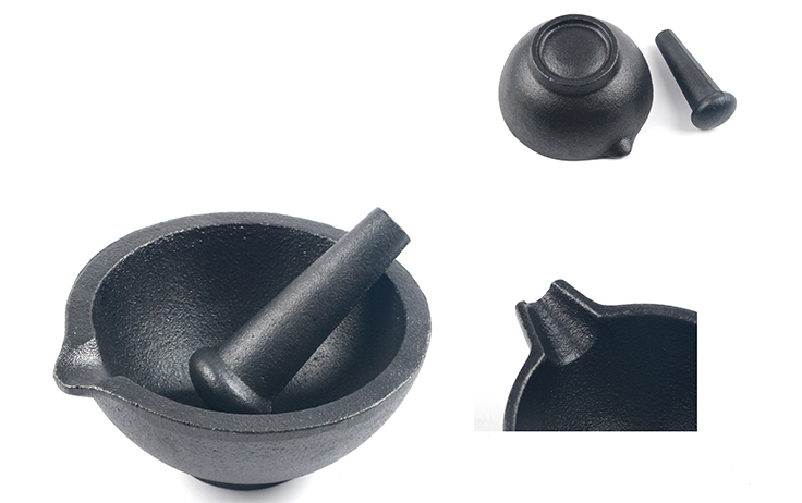 6-inch gereedschapsset voor gietijzeren vijzel en stamper