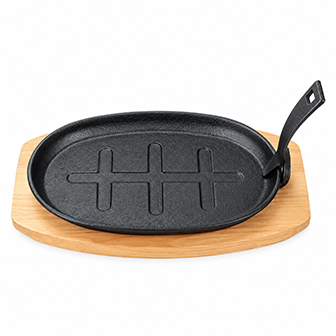 Gietijzeren steakplaat
