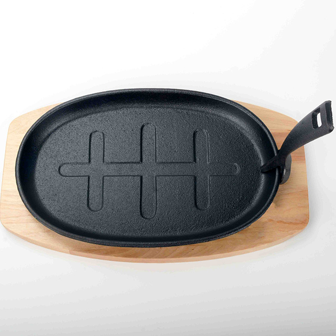 Gietijzeren steakplaat