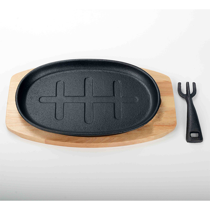 Gietijzeren steakplaat
