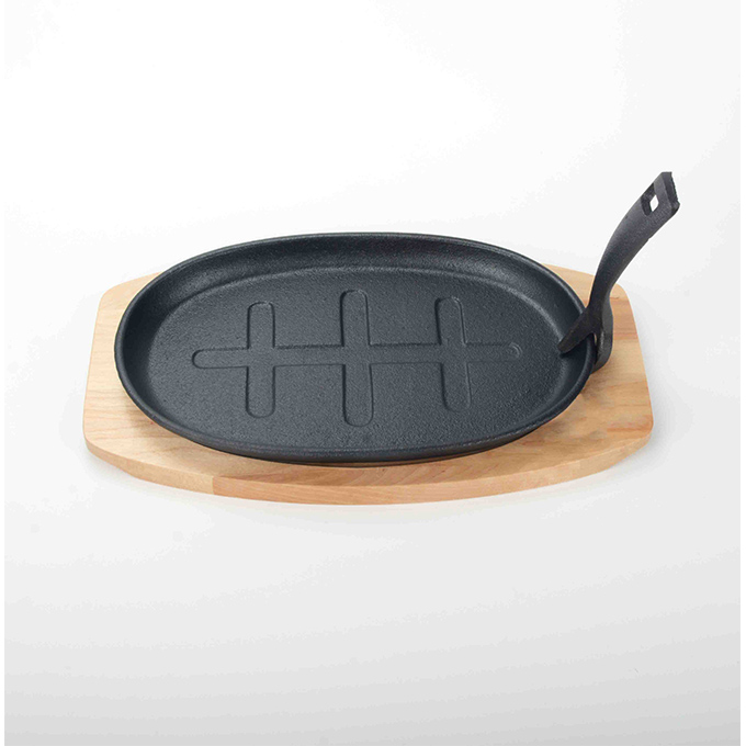 Gietijzeren steakplaat