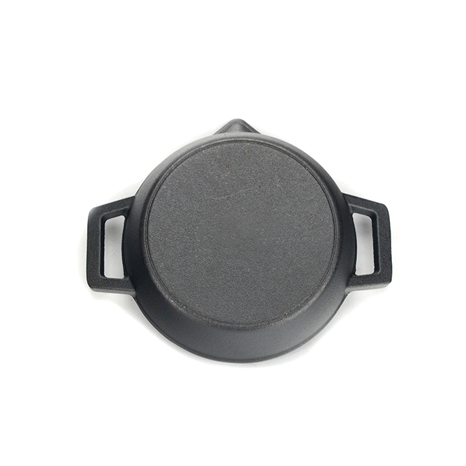 Mini ronde gietijzeren pan met dubbele handgrepen