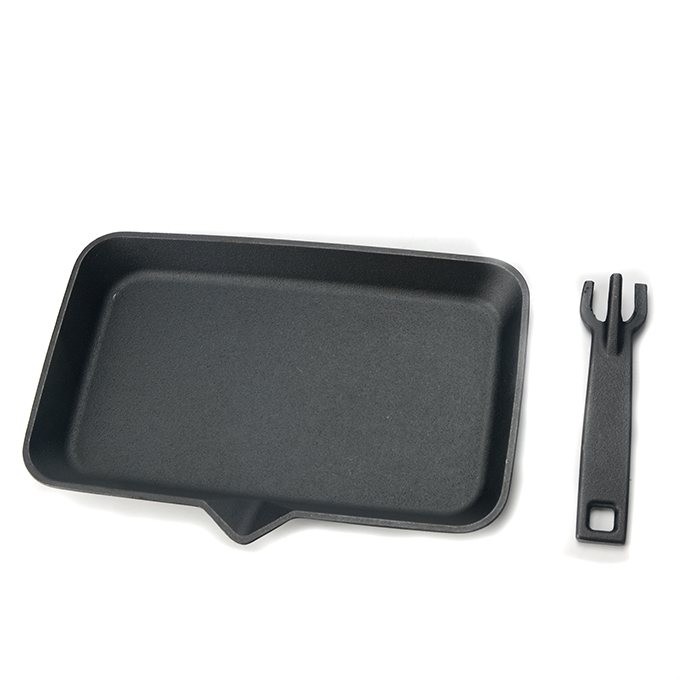 Gietijzeren rechthoekige Fajita-pan
