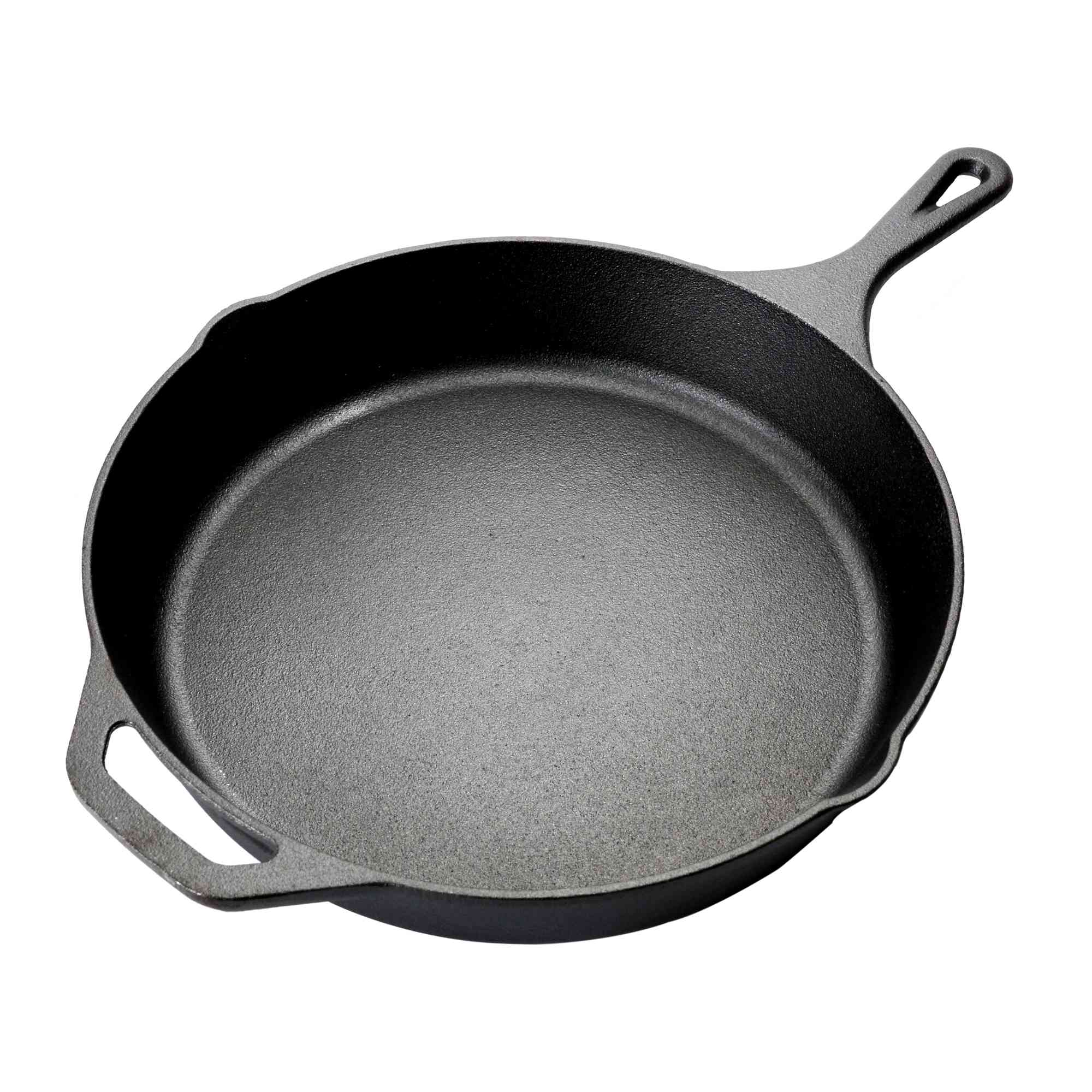 12 inch voorgekruide gietijzeren koekepan met hulphandvat