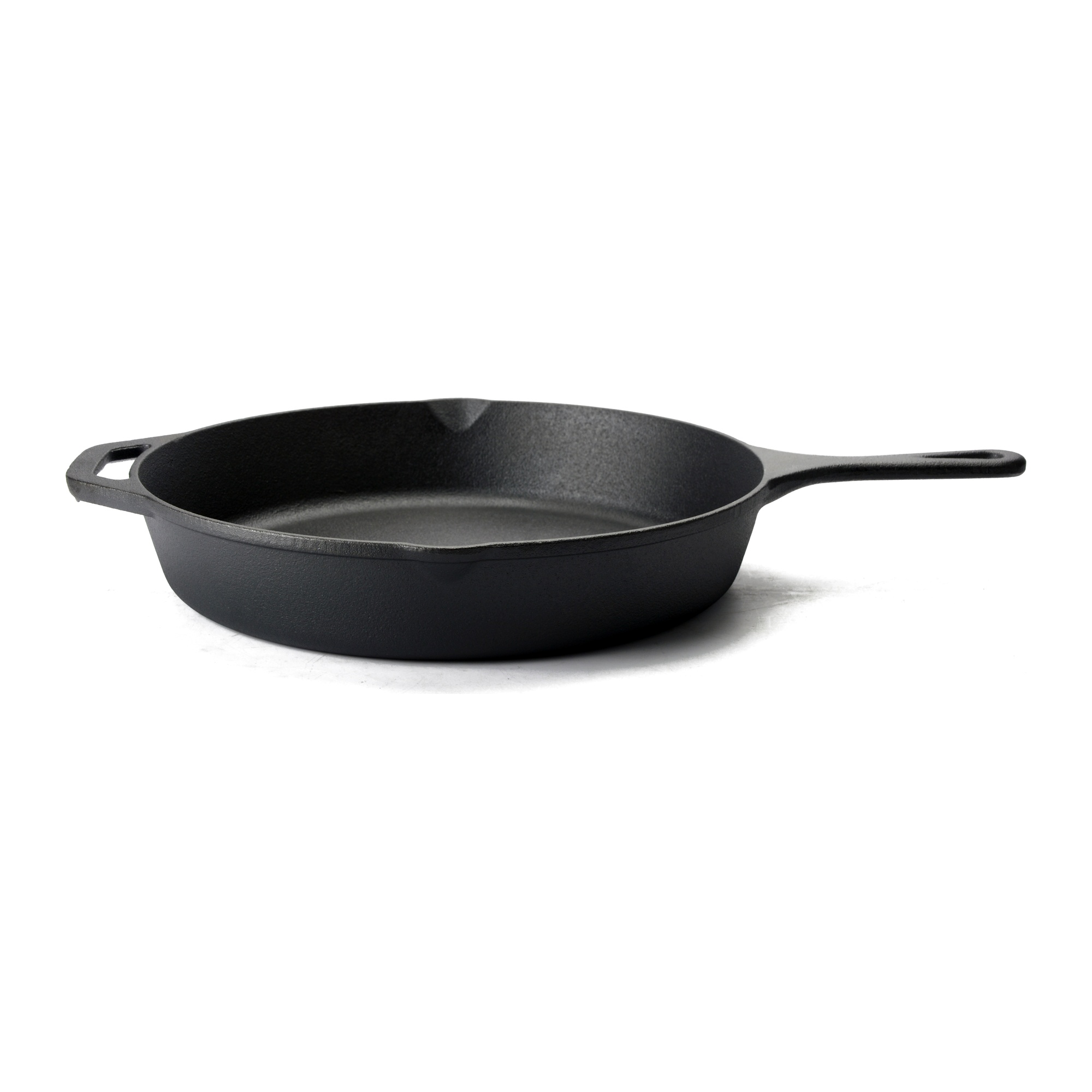 12 inch voorgekruide gietijzeren koekepan met hulphandvat
