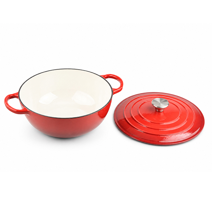 Gietijzeren ge&euml;mailleerde mummiepot