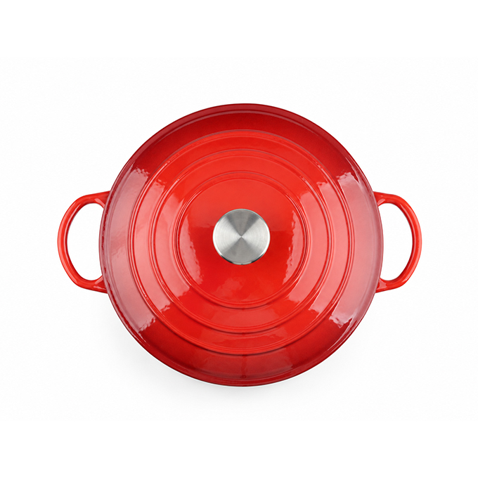 Gietijzeren ge&euml;mailleerde mummiepot