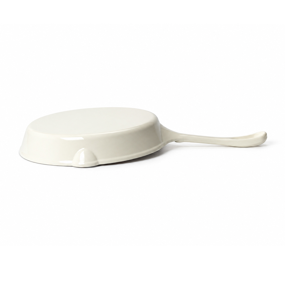 Gietijzeren ge&euml;mailleerde ronde koekepan van 24,7 cm